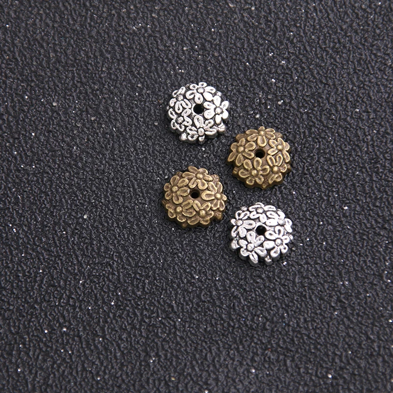 20pcs 11*11mm Two Color Craft Metal Beads Caps Tassel End DIY Jewelry Charm Receptacle Accessories | Украшения и аксессуары