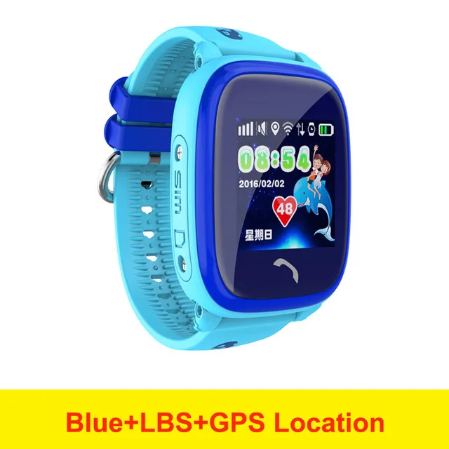 DF25 Детские Смарт-часы IP67 плавание gps сенсорный телефон смарт-часы SOS определение местоположения устройства трекер дети Безопасный анти-потеря монитор PK - Цвет: Blue GPS LBS DF25