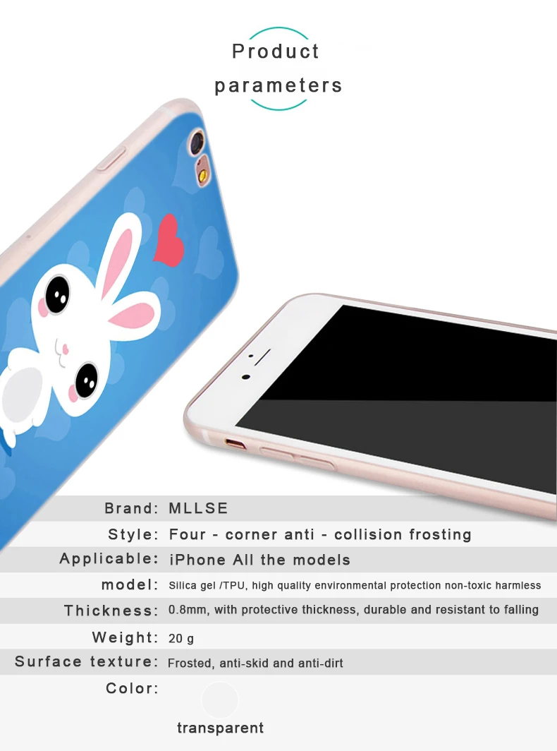 Мягкий чехол из ТПУ для iPhone 12 Mini 11 Pro XS Max XR X 8 7 6 Plus 5S SE S с милыми животными