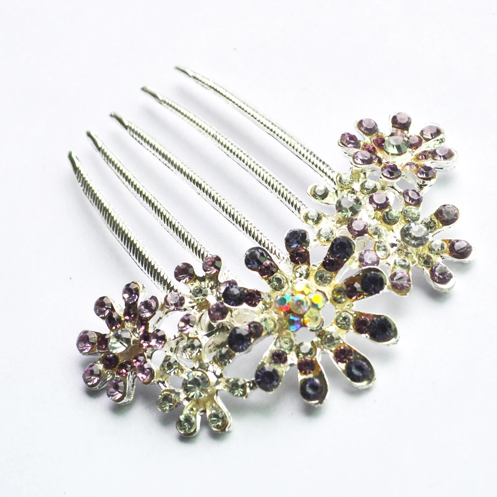 Beautiful Flowers Crystal Hair Clips for hair clip Beauty ToolsHair