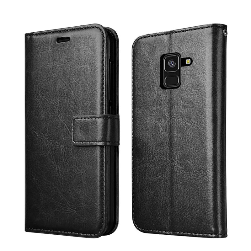 Кожаный чехол для телефона Samsung Galaxy J7 Duo J4 J6 J8 J2 Pro A6 Plus Note9 J3 2018 A9 A8 Star plus кошелек с