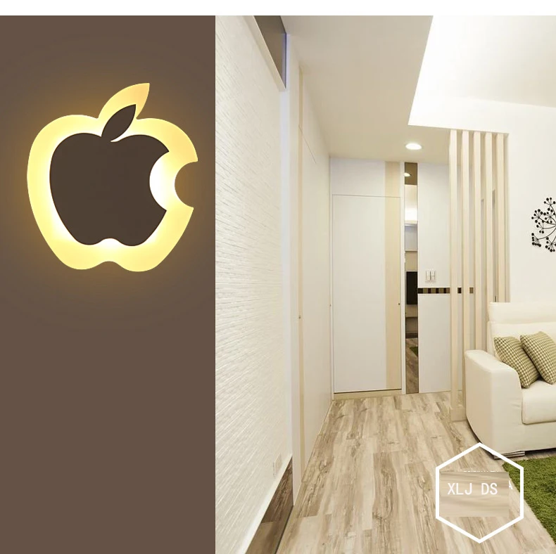 

Dia.25cm apple shape LED wall lamp bedside lamp modern living room corridor hallway stairs light Pathway Sconce Lighting