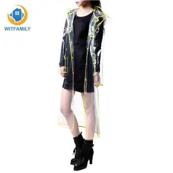 

TFBC WOMEN'S TRANSPARENT EVA RAINCOAT OUTDOOR TRAVEL WATERPROOF RAIN COAT 100cm 130cm