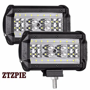 

ZTZPIE Car Led Spot Light Bar 6500K 168W Work Light Lamp Net Light SUV 144w 7 Inch Four Row Long Strip LED Truck Car Light