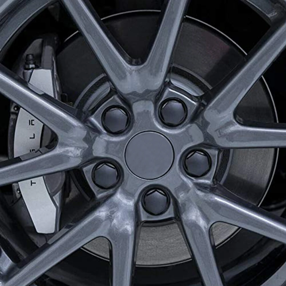 

Covers Bolt Nut Cap Protection Center Styling Wheel Hub Exterior Lug Auto Car Accessories With Removal Tool For Tesla Model 3