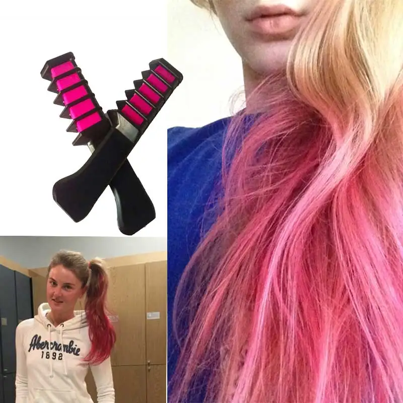 

Hair Mascara 2017 New Design Crayons for Hair Color Chalk for the Hair Color Temporary Blue Hair Dye With Comb