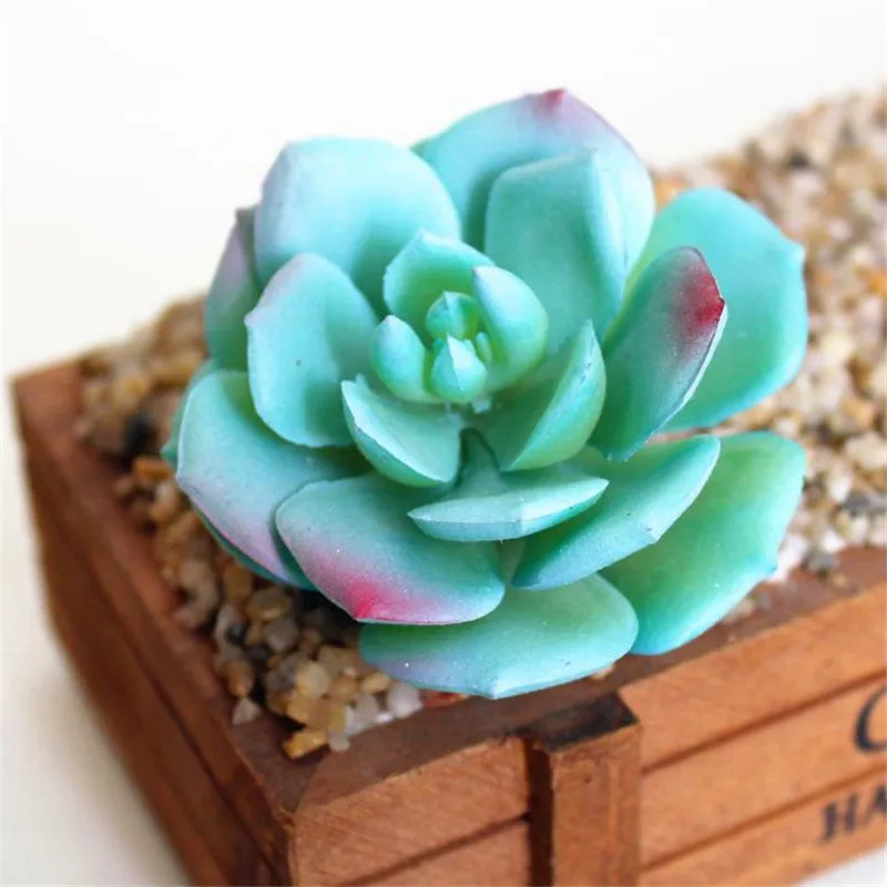 4 Моделирование искусственных цветов горшок для суккулентов F Цветы DIY Искусственные суккуленты растения садовые украшения пластилл завод - Цвет: 4