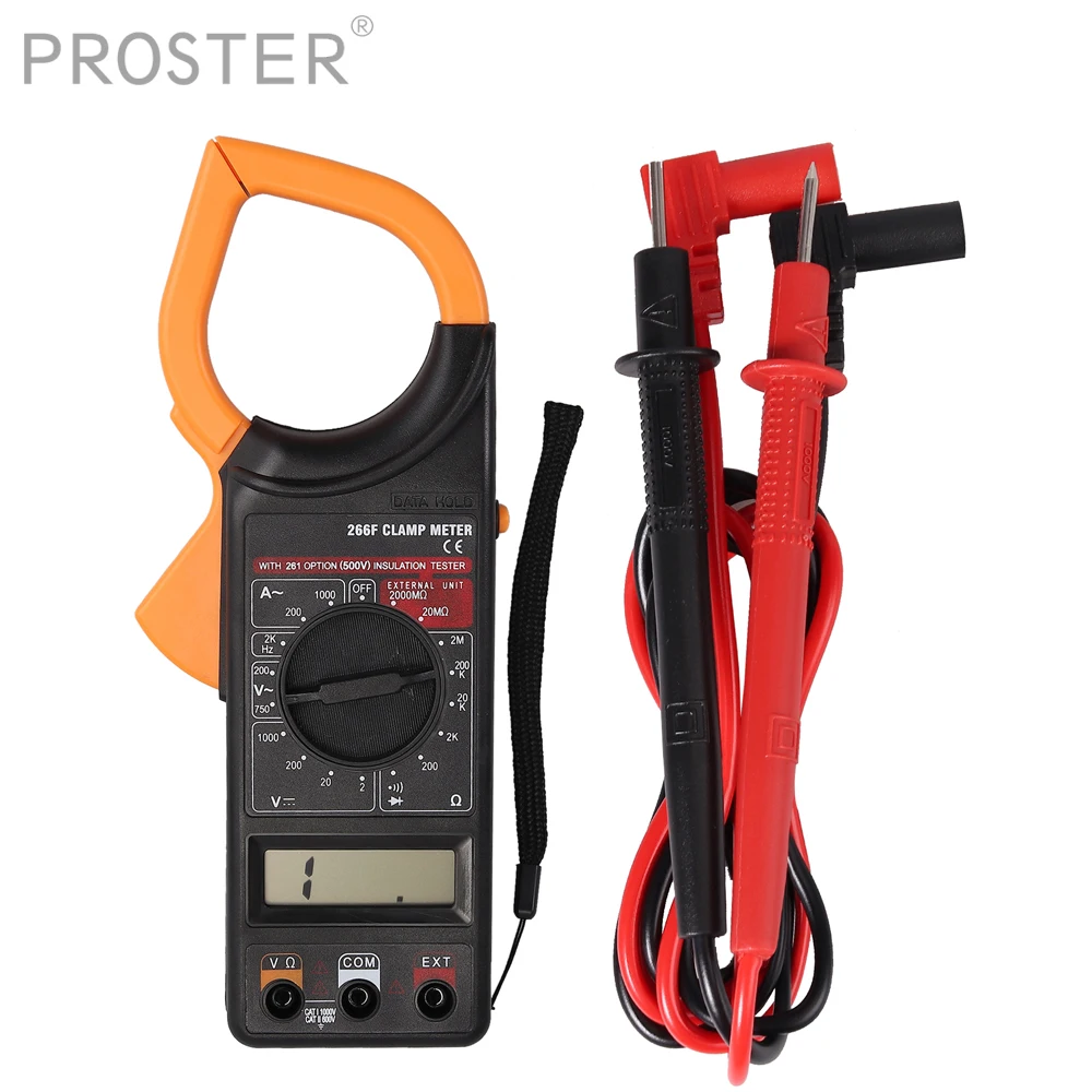

Proster Digital Clamp Meter Multimeter Current Clamp Pincers AC/DC Voltage Resistance Tester Measuring Tools Diagnostic-Tool