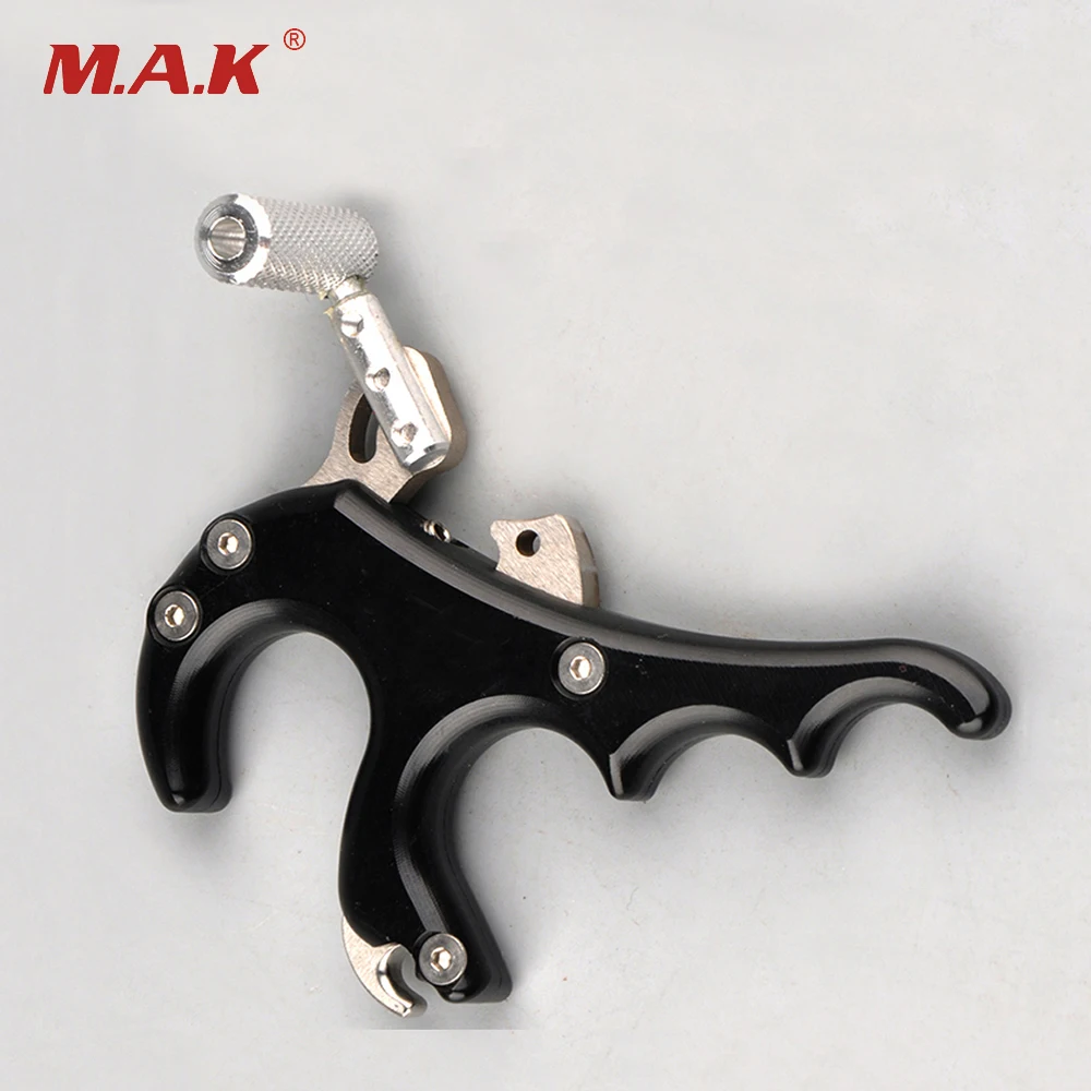 

High Quality Stainless Steel Black Color 4 Finger Archery Caliper Release 440C for Compound bow Archery Hunting Shooting