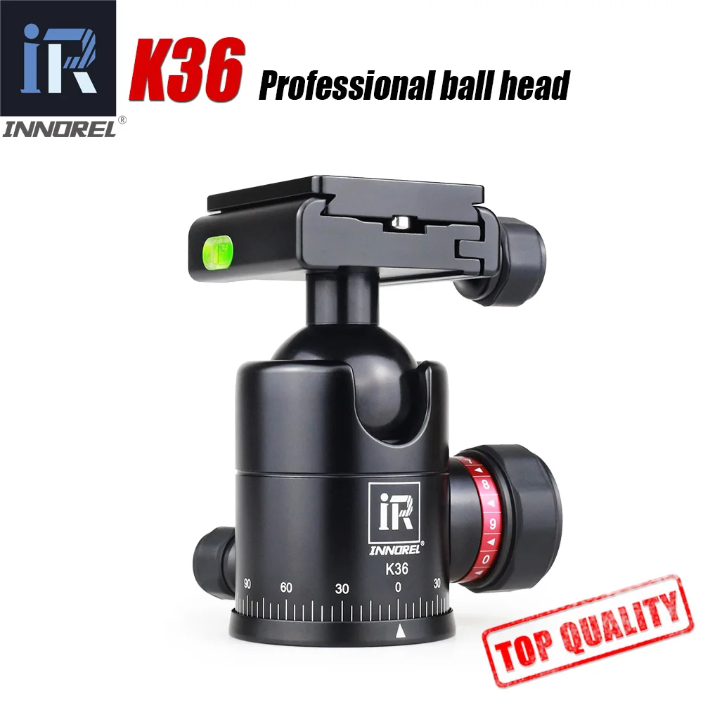 

K36 Camera Tripod Ball Head with Quick Release Plate tripod head for Tripod Monopod Slider All CNC high performance price ratio