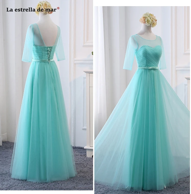 Vestidos para bodas elegantes largos, новинка, тюль, 4 стиля, небесно-голубой, lavend, платье подружки невесты, свадебное платье, настоящая фотография, gelinlik