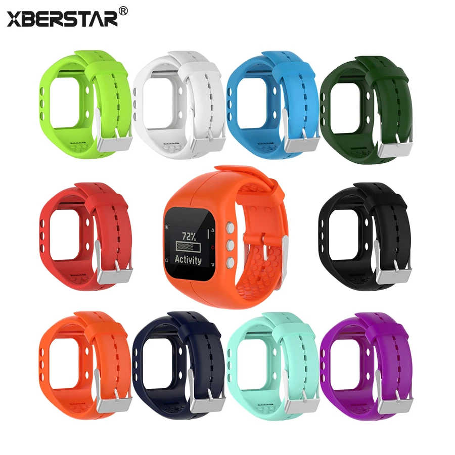 

XBERSTAR Watchband Strap for Polar A300 Silicone Sports Bracelet Wrist Band Strap Fitness and Activity Tracker Wristbands