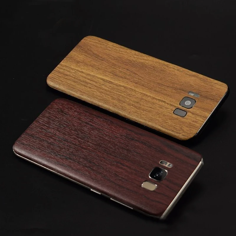 

Wood Grain Back Sticker Film Protective Phone Sticker Wrap Skins Paste Back Membrane for Samsung Galaxy S8/S8 Plus