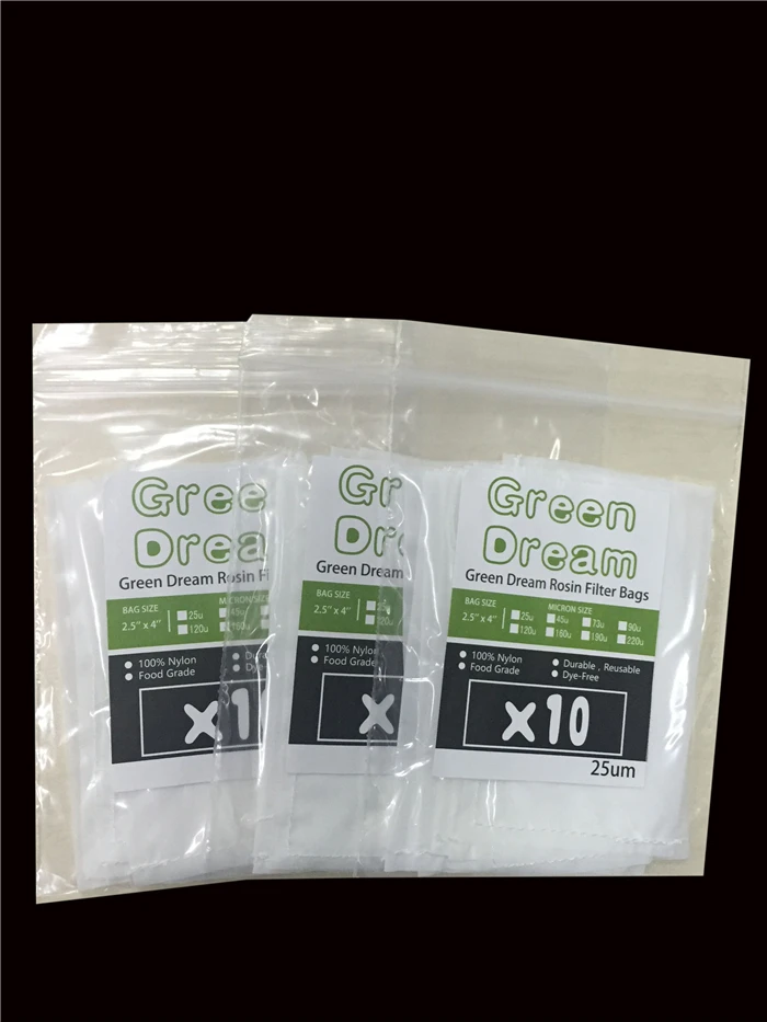 1x3 inch rosin bags 25,45 and 120 micron 