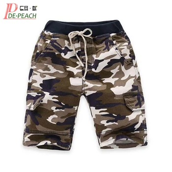 

DE PEACH 2018 Summer Baby Boys Shorts Cotton Children Clothing Camouflage Sports Pants For Boys Fashion Casual Kids Knee Pants