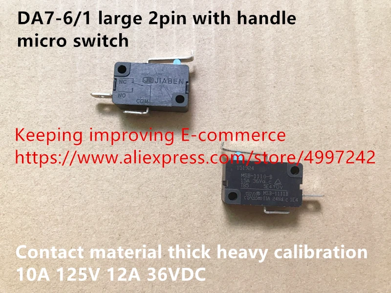 Оригинальный новый 100% DA7 6/1 большой 2pin с ручкой микропереключатель контактный