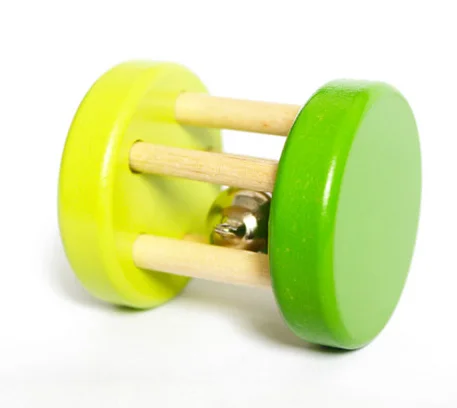 Многоцветный деревянные детские погремушки симпатичный комплект для новорожденной девочки погремушка колокольчик детские игрушечные музыкальные инструменты Обучающие игрушки GYH - Цвет: Зеленый