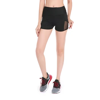 

Fashion Mesh Splicing Quick-drying Sports Shorts Summer Women Sport Mesh Skinny Slim Shorts Elastic Waist Elasticity Shorts