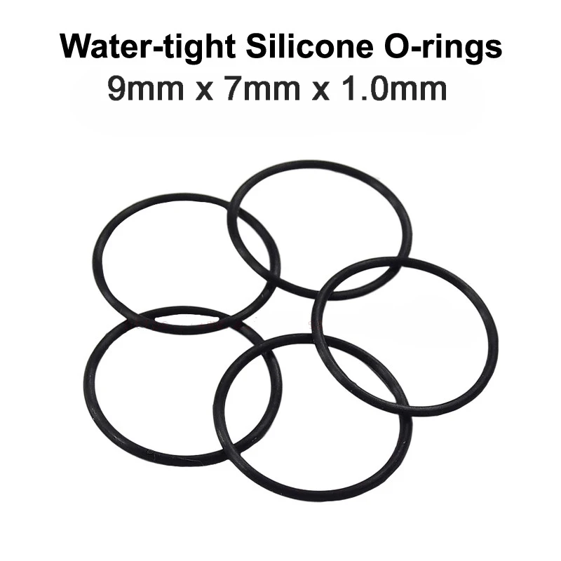 9mm x 7mm x 1.0mm Water tight O Ring Seals Black ( 10 pcs )in Portable Lighting Accessories