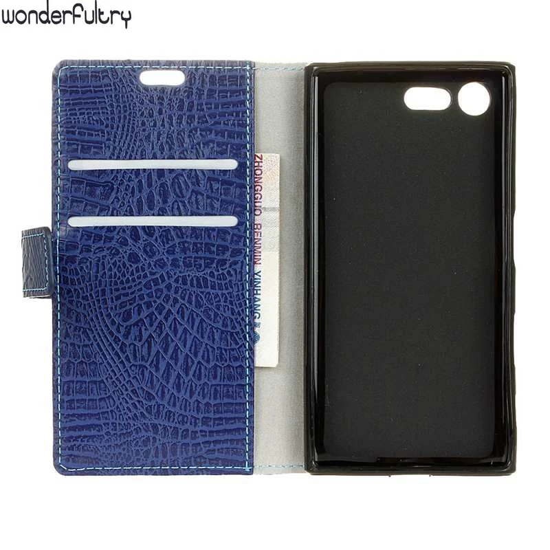 For Sony Xperia X Compact Crocodile PU Leather Wallet Case Stand (8)