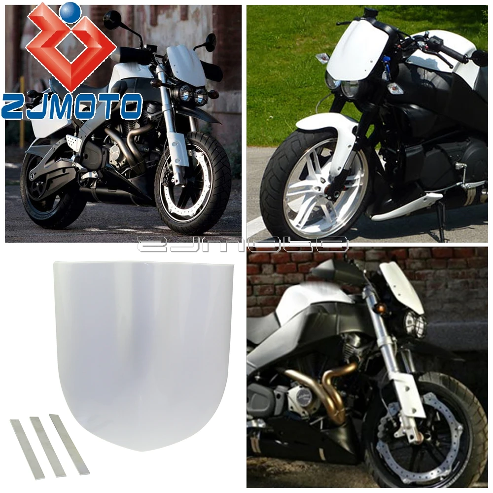 Buy Universal White Motorcycle Windscreen Fly