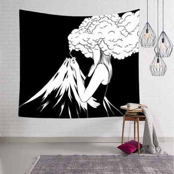

Creative home Decor tapestry pop art pattern black and white tapestry wall hanging cloth Yoga Rug for Home Decor Artting