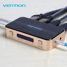 Оригинал VENTION 3 входа 1 выход HDMI Switcher Переключатель HDMI Splitter HDMI Кабель с Аудио для XBOX PS3 Smart HD 1080 P HDMI