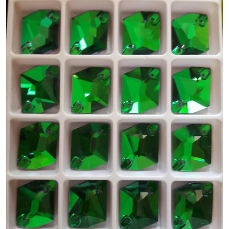 

Emerald 3265 Cosmic 13x17mm 16x20mm 21x26mm Sew on Vestido Flat Back Rhinestones Sewing Button Stones Crystals Beads