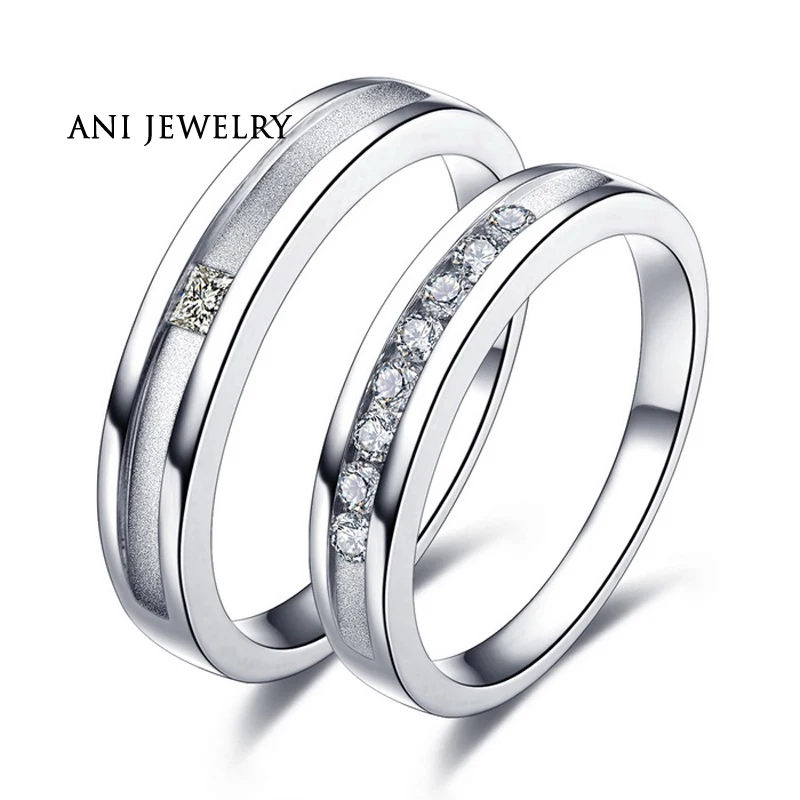 ANI 18K White Yellow Rose Gold AU750 Women Wedding font b Ring b font SI Certified