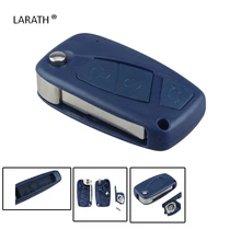 LARATH Folding Remote Key Shell Case Cover SIP22 blade 3 Buttons Ffor FIAT Punto Ducato Stilo Panda Case Fob Blue