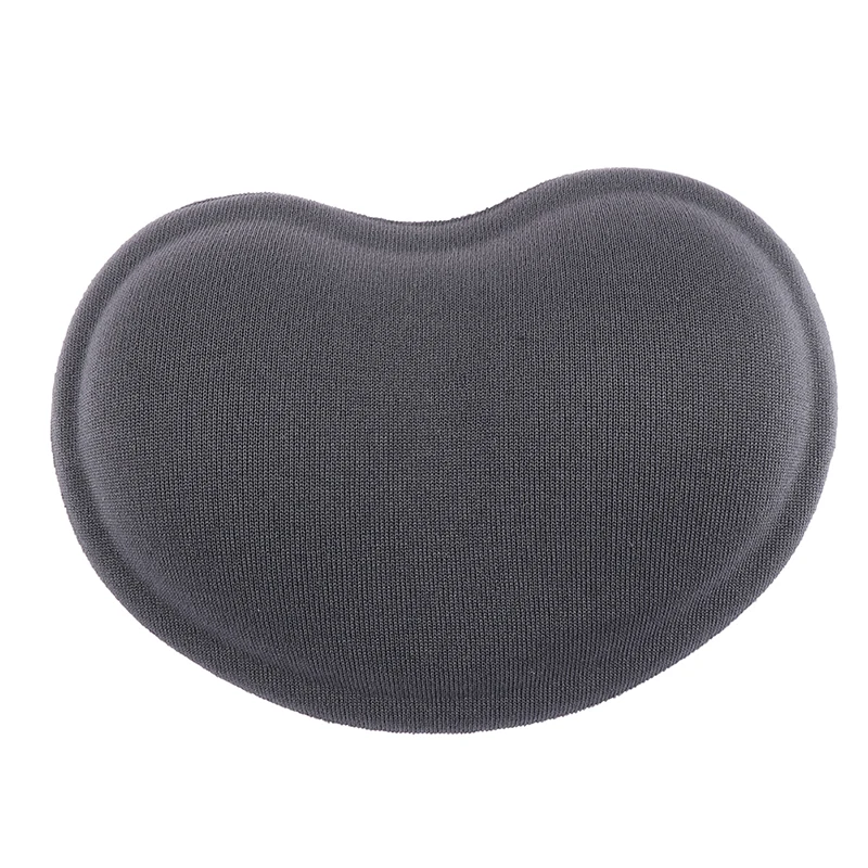 В форме сердца комфорт 3D запястья силикагель рука подушка памяти хлопок коврик для мыши для офиса - Цвет: Серый