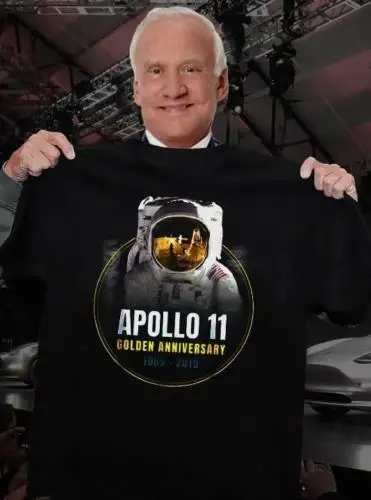 

Apollo 11 Golden Anniversary 1969 2019 Tshirt Black Cotton Men S 6Xl Made In Usa