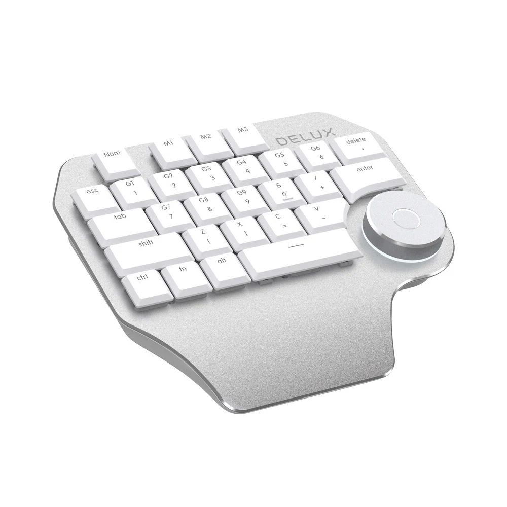 Goedkoop Delux T11 Designer Toetsenbord met Smart Dial 3 Groep Aangepaste Toetsen voor Windows Mac OS   Design Software