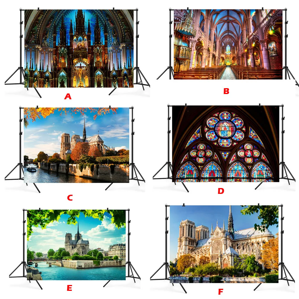 2019 новый фон для фотосъемки в стиле Парижского собора розы окна фотостудия