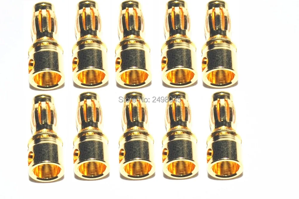 10 pcs3.5mm Male Copper Bullet Banana Plug Connectors for RC Motor ESC