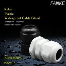 1 шт M32* 1,5 Водонепроницаемый нейлоновый Пластиковый кабель кабельный ввод Разъем for16-20mm кабель белого цвета Лидер продаж IP68 с фабрики