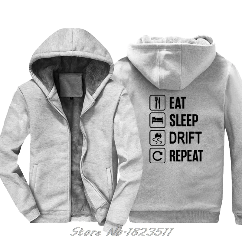 Мужская Зимняя Повседневная Толстовка забавная толстовка с надписью &quotEat Sleep Drift