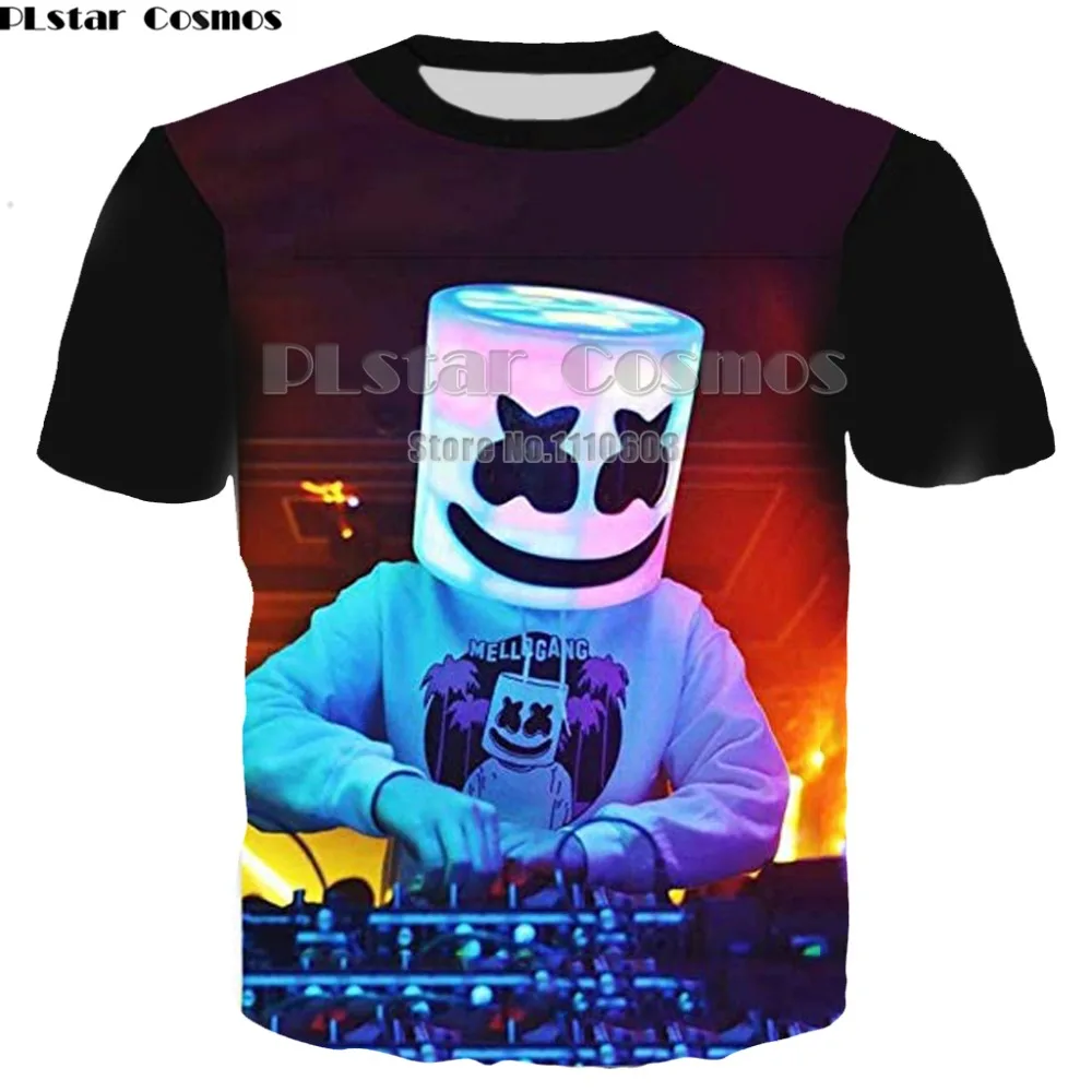 

Newest T shirt Harajuku Hip Hop DJ Singer Marshmello 3D Print T-shirt Unisex Cartoon Music Tees Shirts Tops dropship