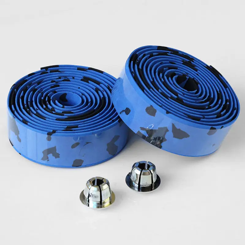 

Road Bike Bicycle Handlebar Tape Cork Wrap Camouflage Cycling Handle Belt Handlebar Plug Sporting Goods