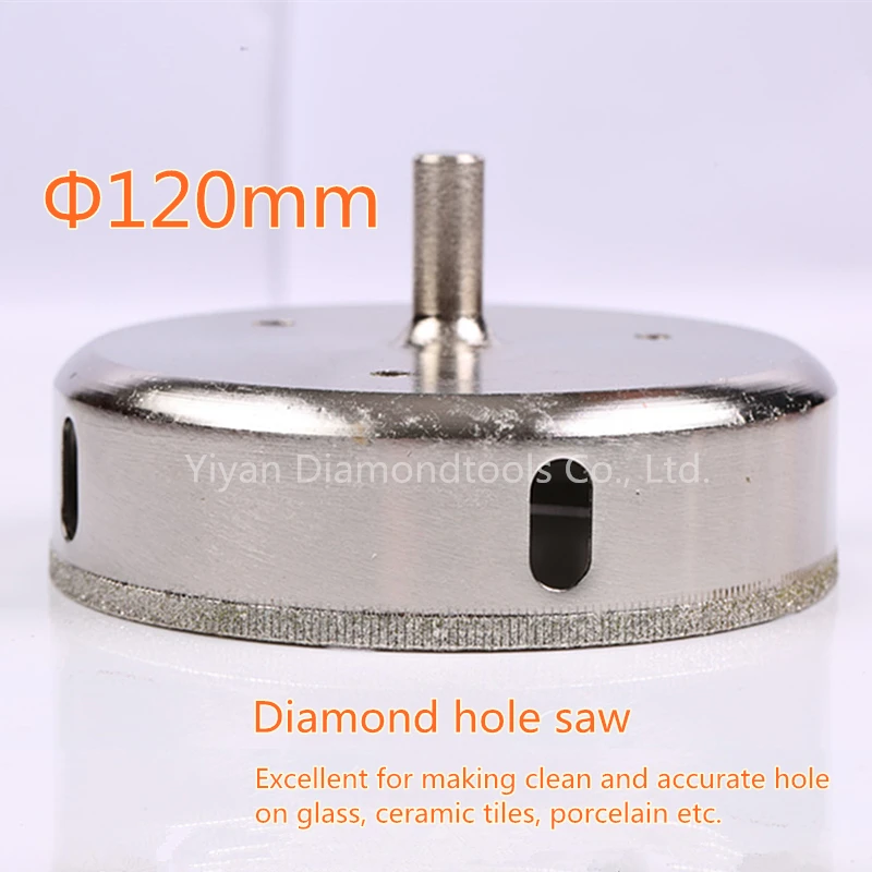 1pc 120mm Diamond Coated Drill Bit Hole Saw Cutter For Glass Concrete