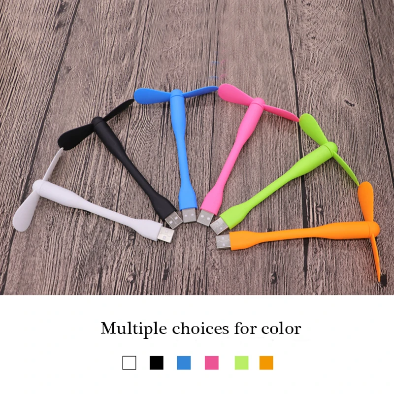 

Cute Portable Flexible Mini USB Fan Bendable removable USB Gadgets Low power for Powerbank for PC for laptop For OTG