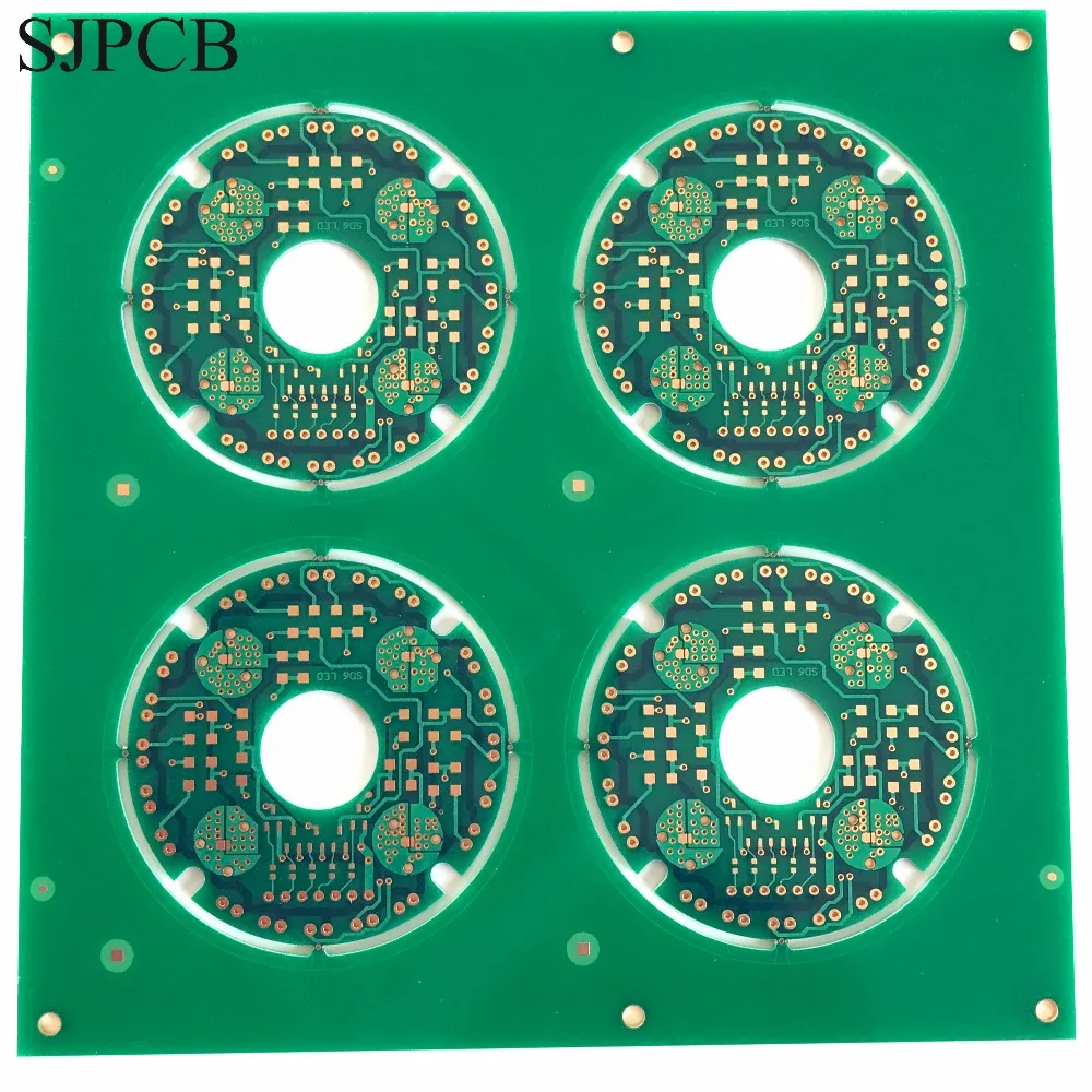 SJPCB ENIG панель печатью подключение через отверстия не похоронен или слепой Vias красивая готовая PWB