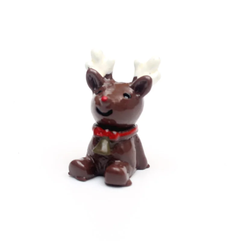 

LF 20Pcs Mixed Resin Brown 3D Christmas Elk Decoration Crafts Flatback Cabochon Embellishments For Scrapbooking Diy Accessories