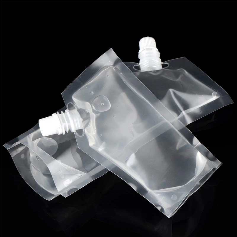 13pcs Plastic Spout Pouch Juice Stand up Wine Milk Coffee Liquid