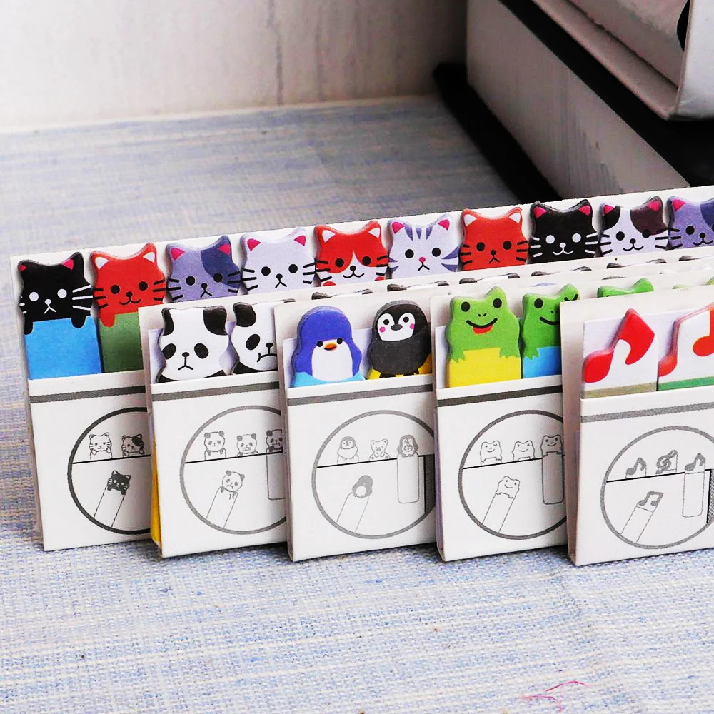 Милый Kawaii DIY блокнот для записей клейкий Мультяшные Животные медведь Кот сердце