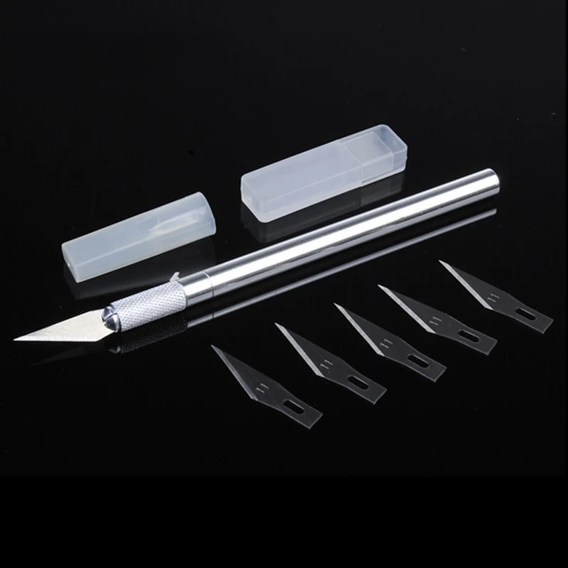 1pc New Aluminum body sharp wood carving pen knife film tools paper