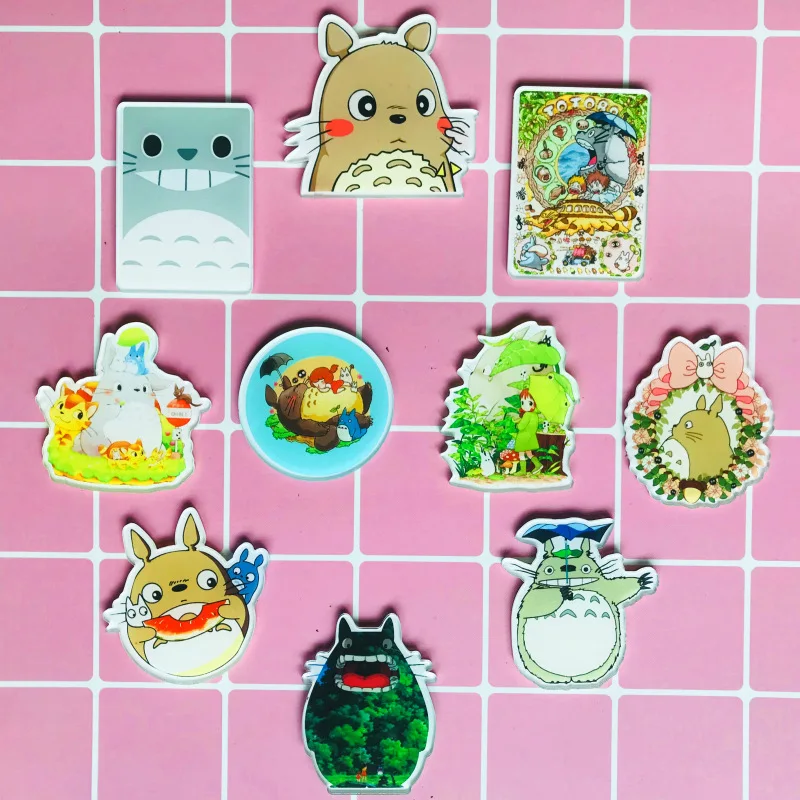 

1Pcs Cute Harajuku Cartoon Totoro Icons On The Pin Brooch Bacges Backpack Badges For Clothing Acrylic Badges Kids Gift