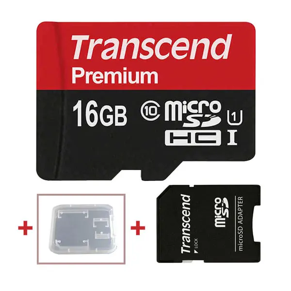 Transcend Премиум слот для карт памяти Micro sd 16 ГБ, класс скорости 10 microSDHC UHS-1 90 МБ/с. флеш-карты памяти TF интеллектуальный контроллер с DVD картой памяти Micro SD - Емкость: 16GB