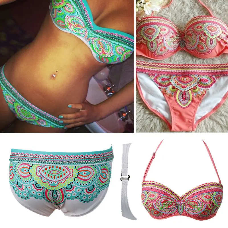 

2017 Hot bikini Push Up Bikini Swimwear Swimsuit Women Padded Biquinis Bikini Set Swimsuit Lady Bathing Suit Female Swimwear