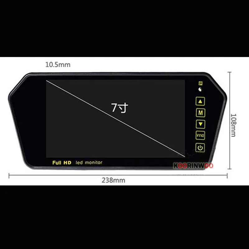 Koorinwoo беспроводной помощи при парковке автомобильный монитор 7 дюймов HD 800P обратный автоматический экран цифровой дисплей TFT LCD безопасный